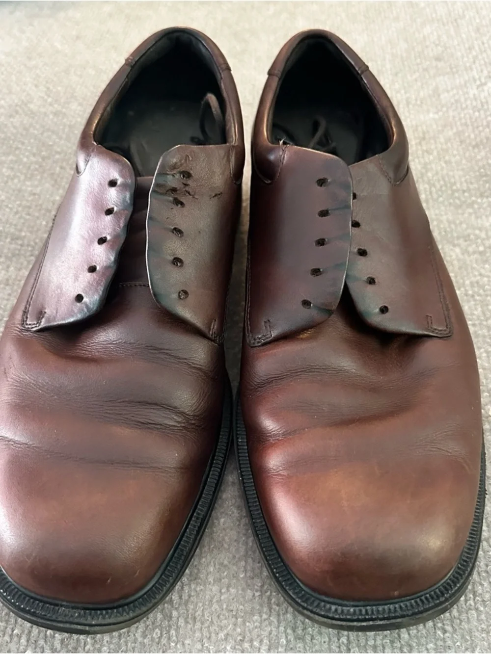 Men's Brown Leather Lace-Up Dress Shoes